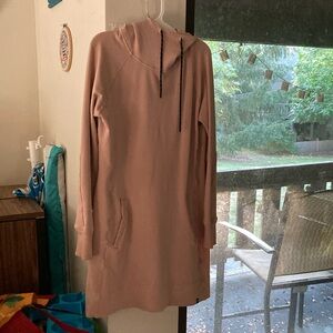 American Giant Pink Hoodie Dress Small